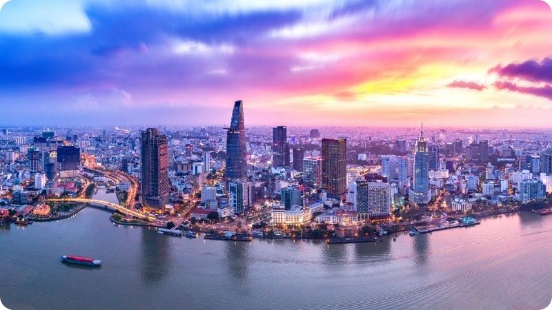 Toàn cảnh thành phố Hồ Chí Minh nhìn từ trên cao